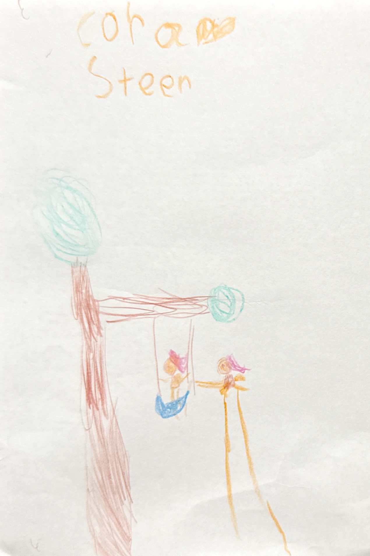 Cora Steen age 5 swing Jonathan Steen